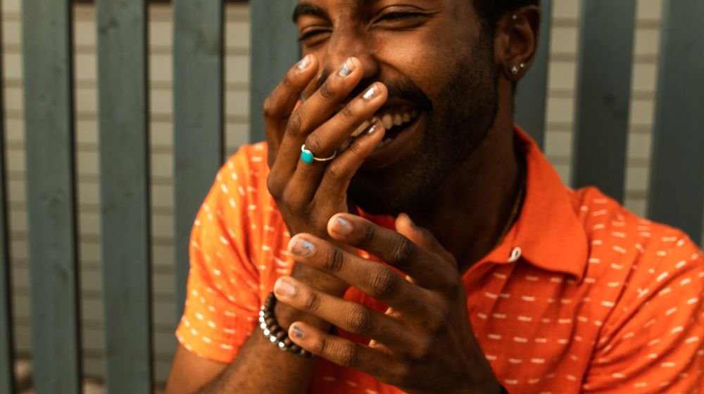 Person practising calm breathing to cope with panic and anxiety attack symptoms